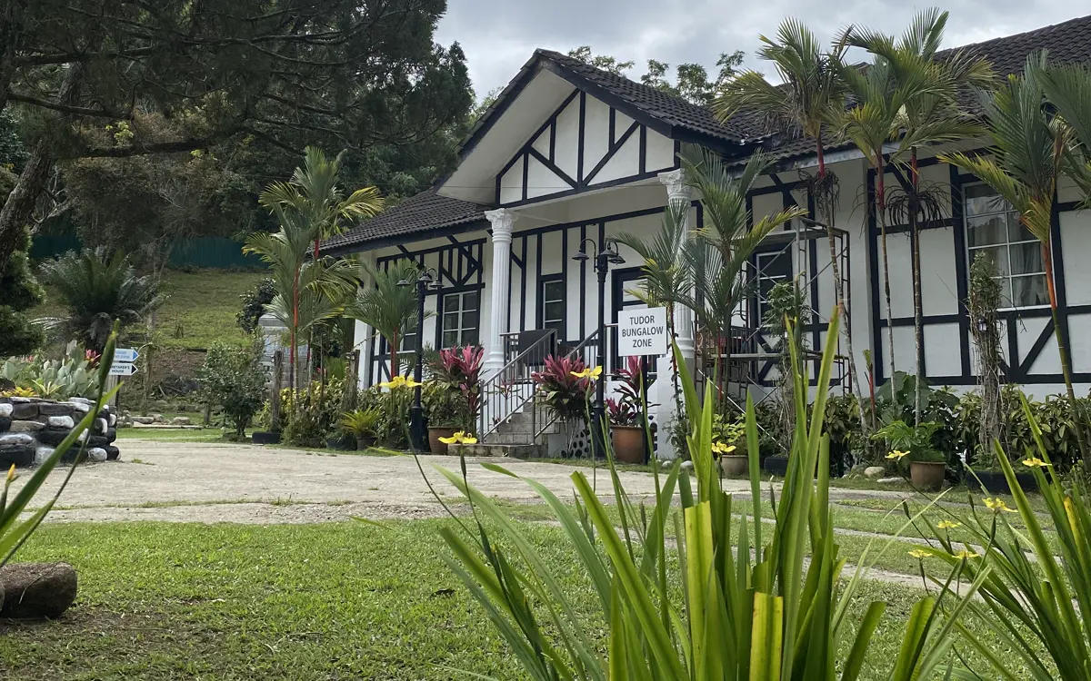 The Tudor Bungalow in the garden